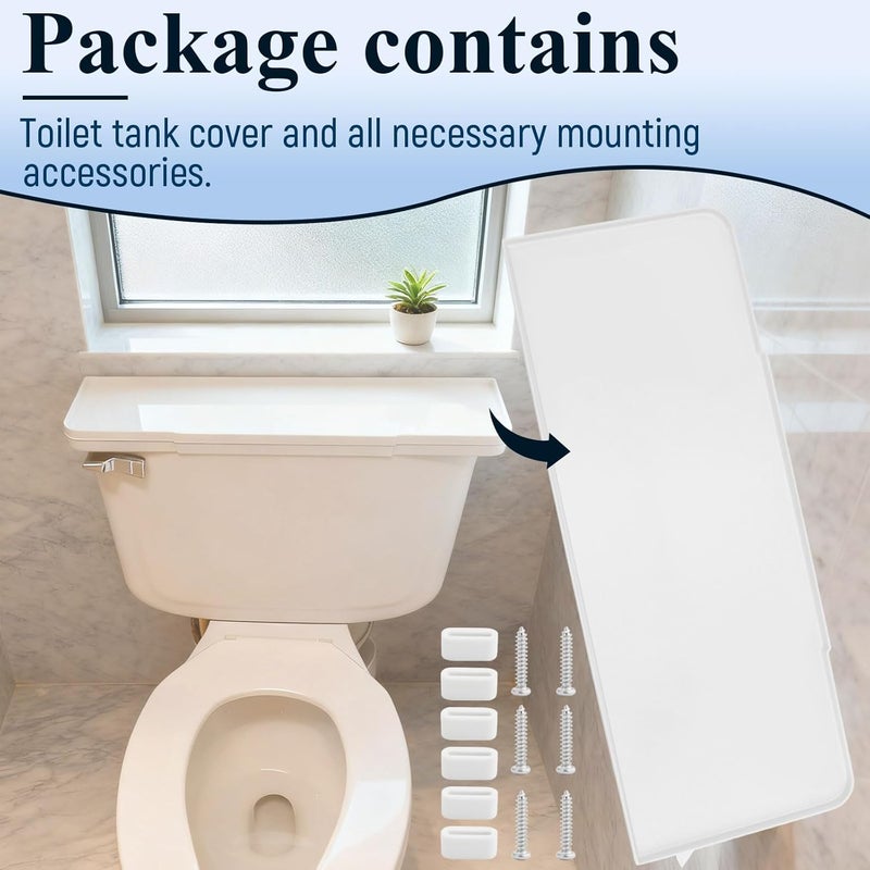 8B8B 40271 Toilet Tank Replacement Cover for Universal White Toilet - Image 5